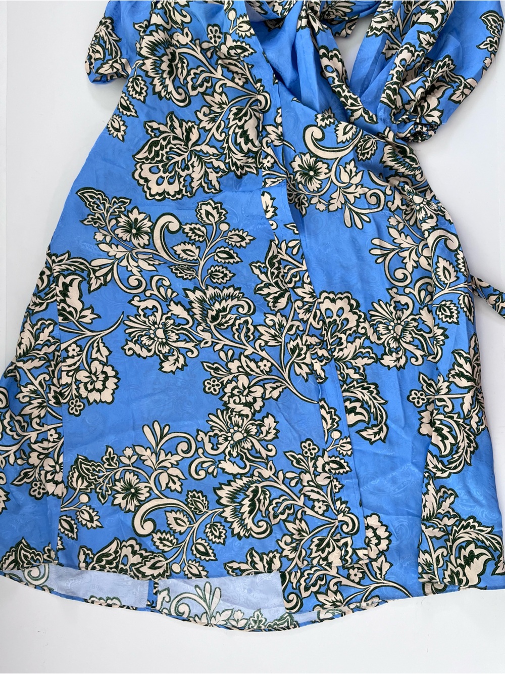 Cara Cara Blue Floral Wrap Midi Dress - Picture 4 of 8